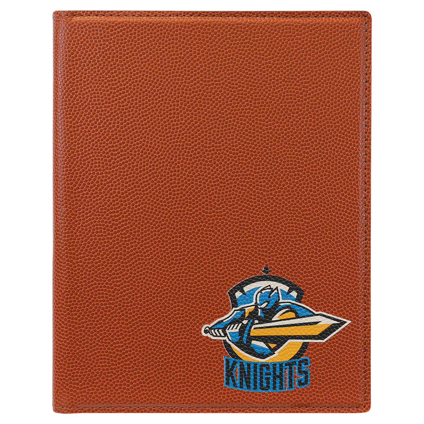 Basketball 7" x 9" Laserable Leatherette Small Portfolio with Notepad