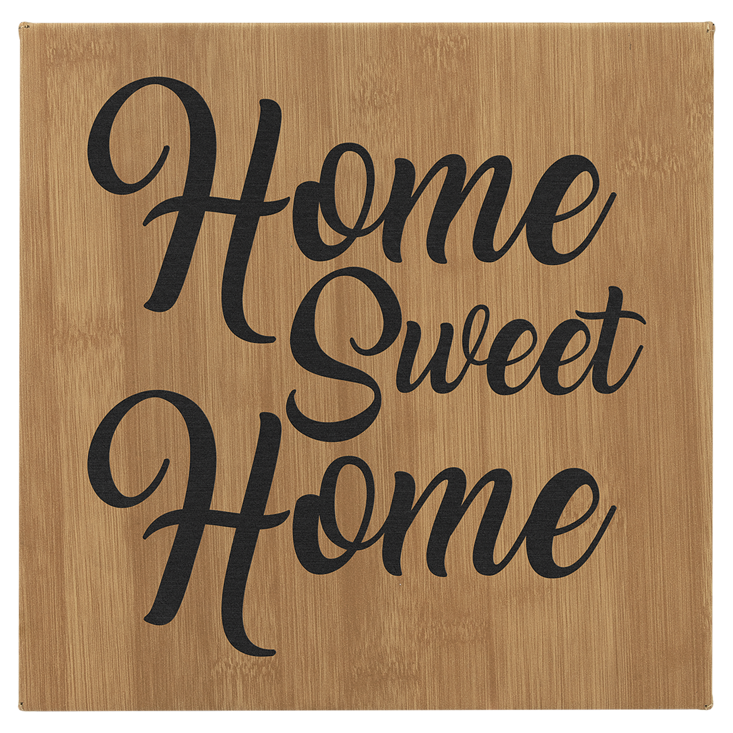Bamboo 10" x 10" Laserable Leatherette Wall Decor with Sawtooth Hanger
