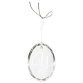 3" Crystal Faceted Oval Ornament