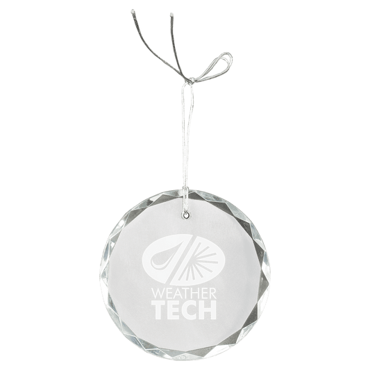 3" Crystal Round Faceted Ornament