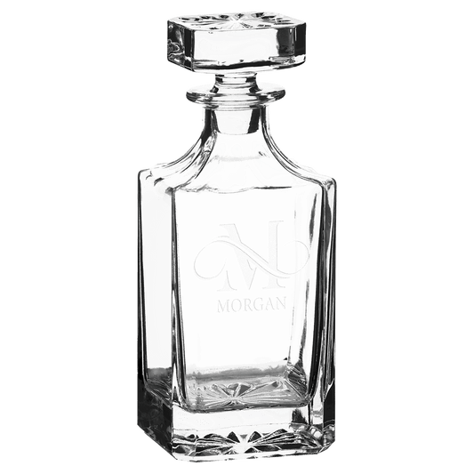 750ml Square Glass Decanter with Printed Gift Box