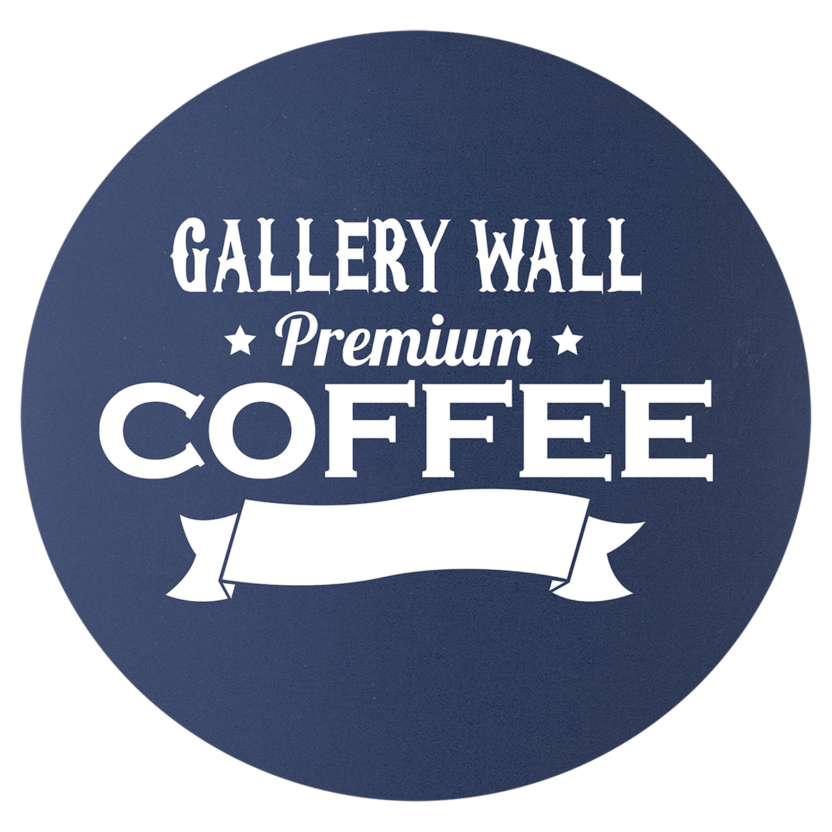 Navy Blue/White 3 3/4" Round Silicone Coaster