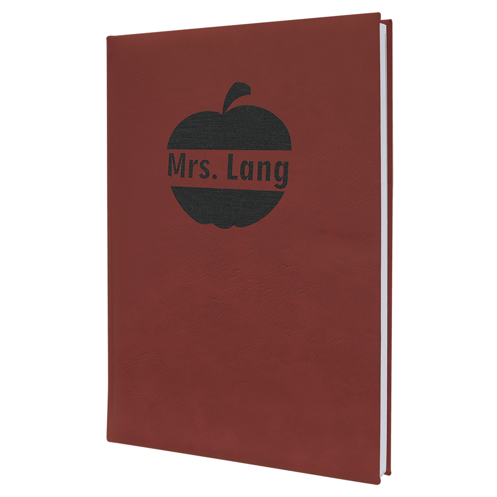Rose 7" x 9 3/4" Laserable Leatherette Journal with Lined Notepad