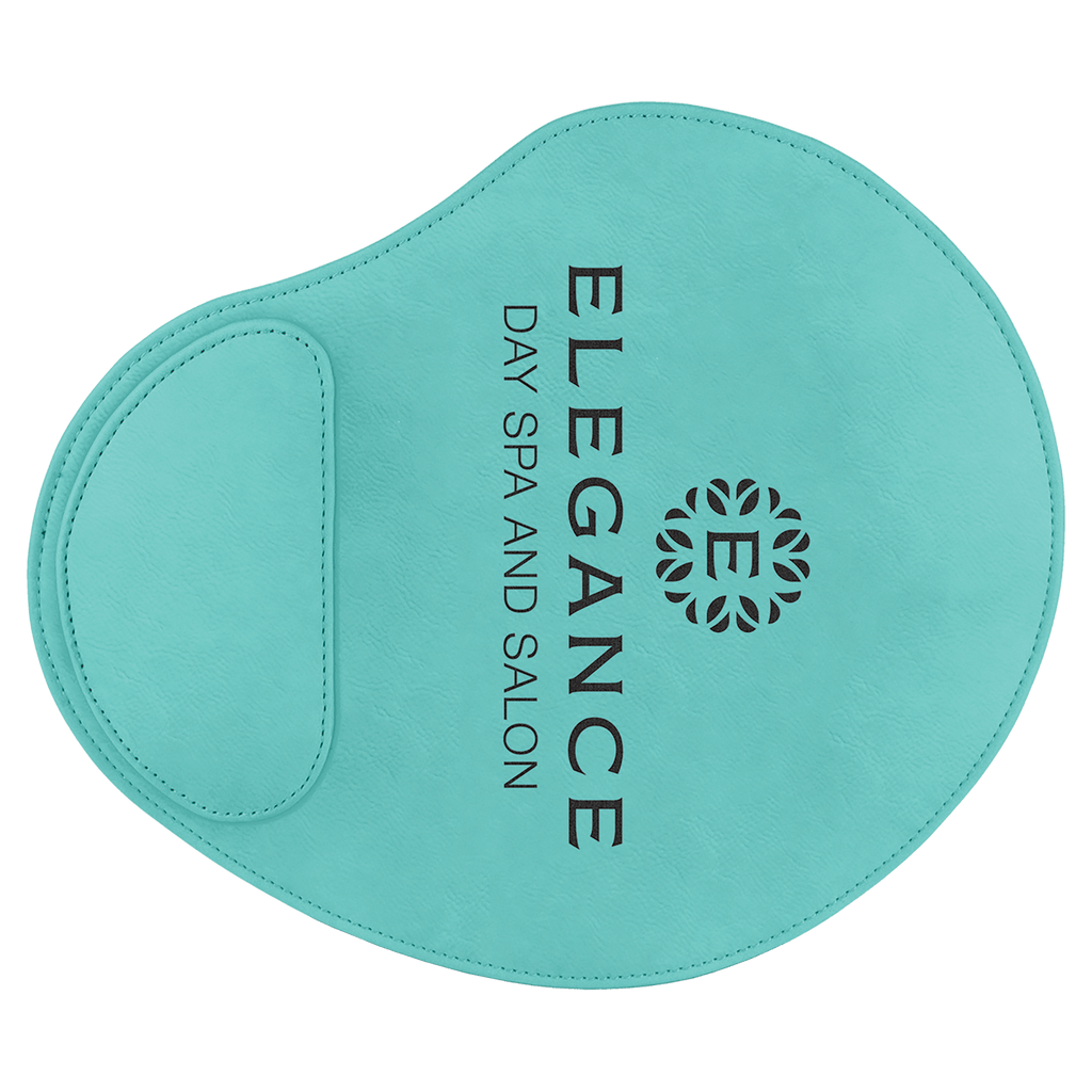 Teal 9" x 10 1/4" Laserable Leatherette Mouse Pad