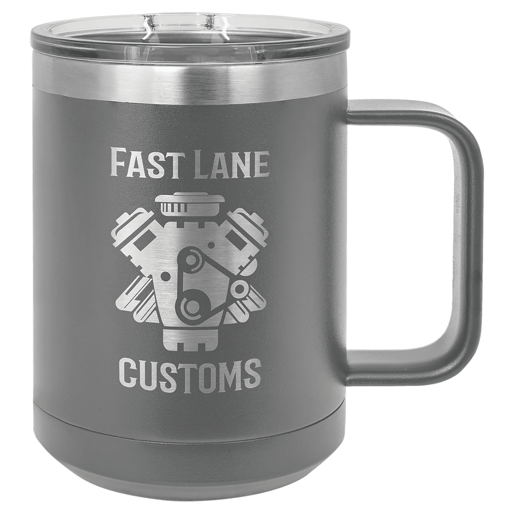Dark Gray Polar Camel 15 oz. Vacuum Insulated Mug with Slider Lid