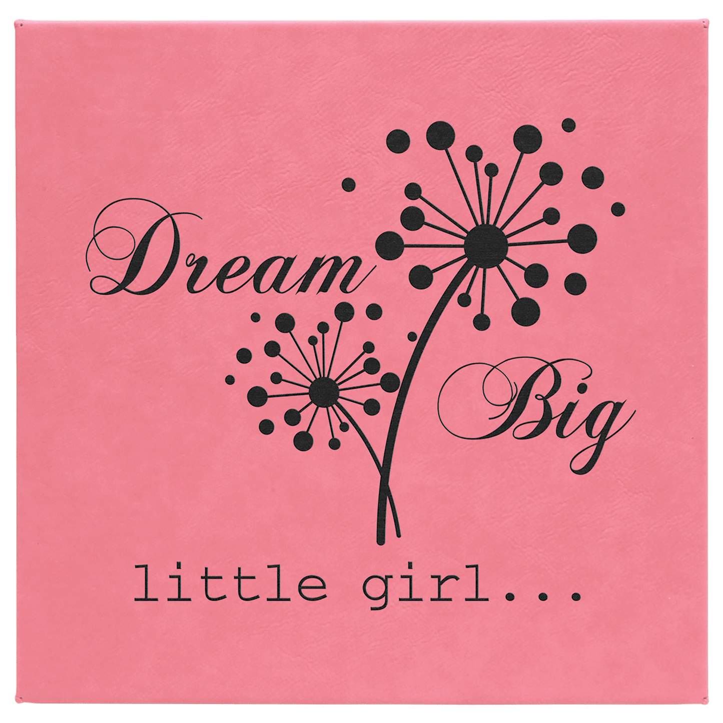 Pink 10" x 10" Laserable Leatherette Wall Decor with Sawtooth Hanger