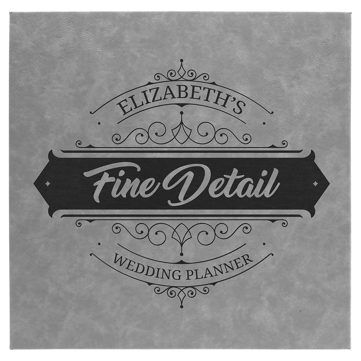 Gray 14" x 14" Laserable Leatherette Wall Decor with Sawtooth Hanger
