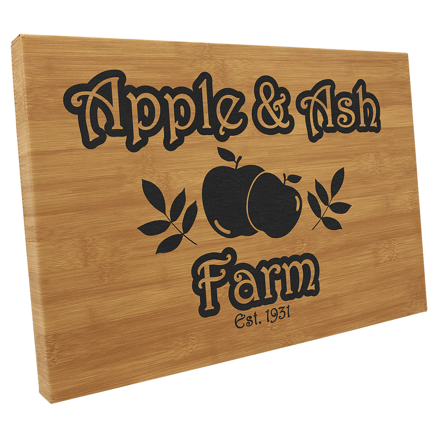 Bamboo 12" x 18" Laserable Leatherette Wall Decor with Sawtooth Hanger