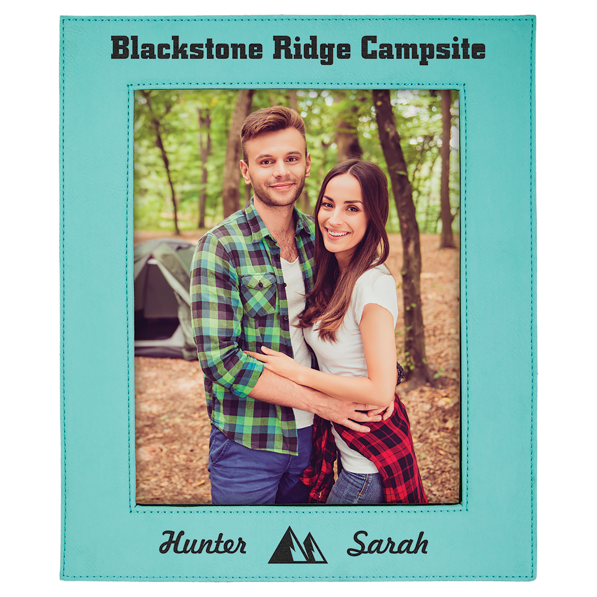 Teal 8" x 10" Laserable Leatherette Photo Frame