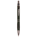 Black with Silver Trim Laserable Pen with Gripper
