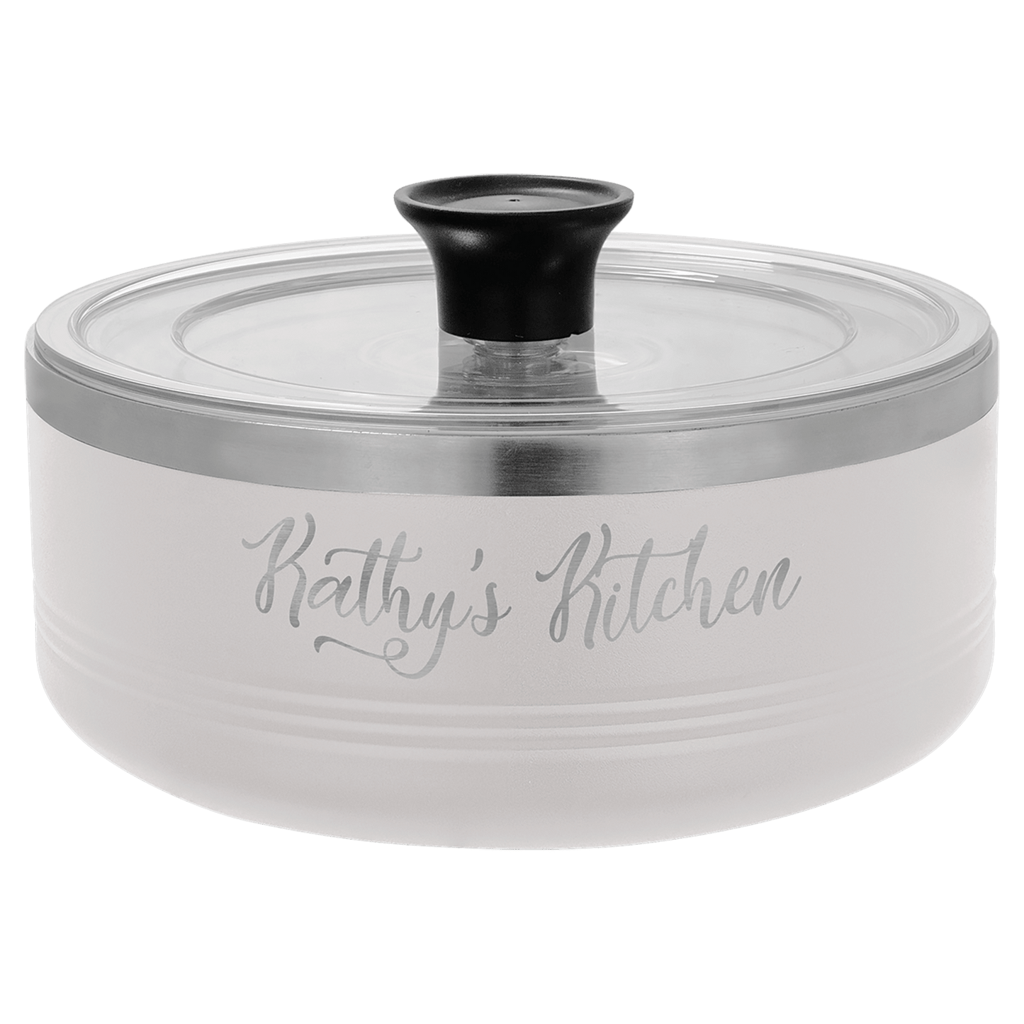 White Polar Camel 1 1/4 Quart Serving Bowl with Lid