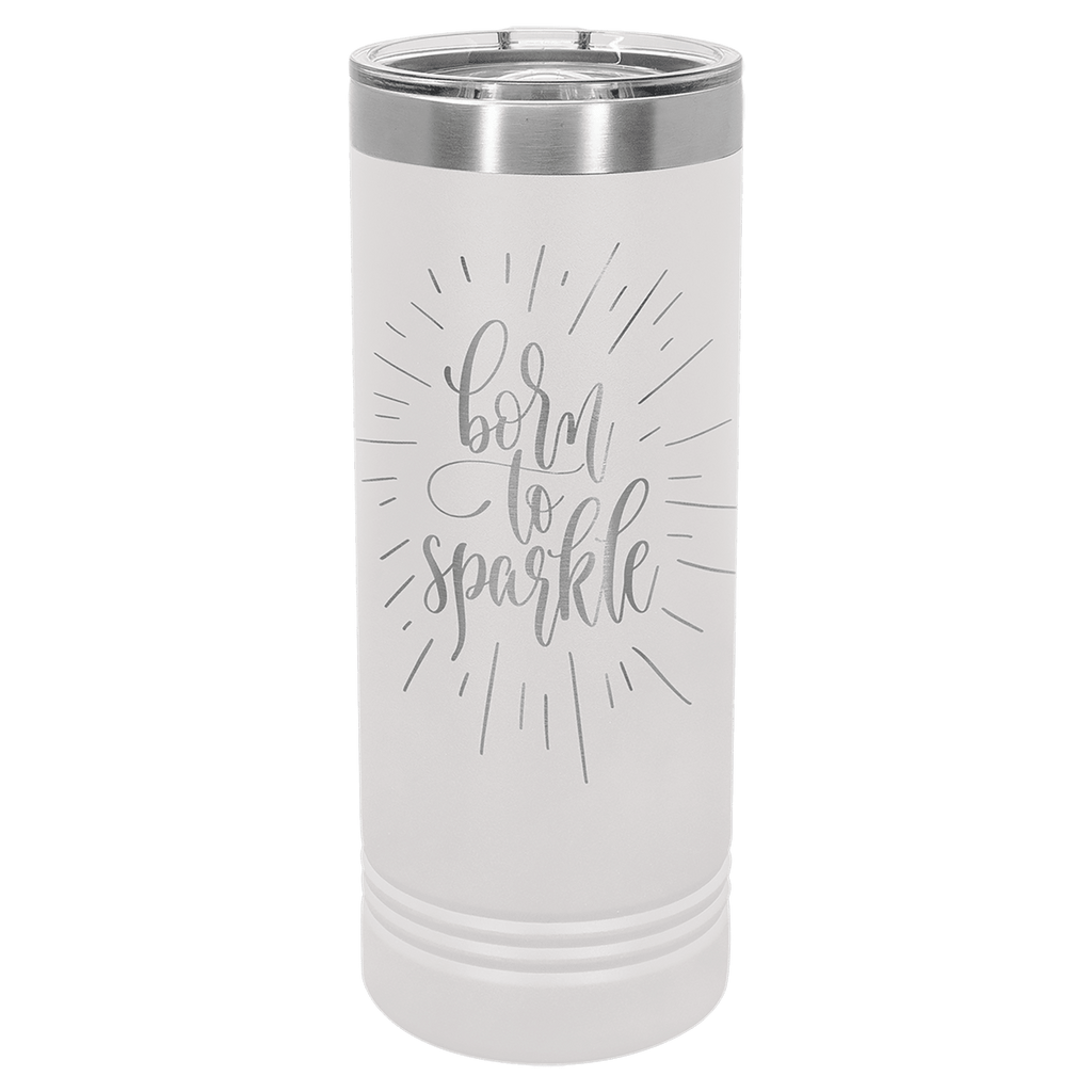 White Polar Camel 22 oz. Skinny Tumbler with Slider Lid