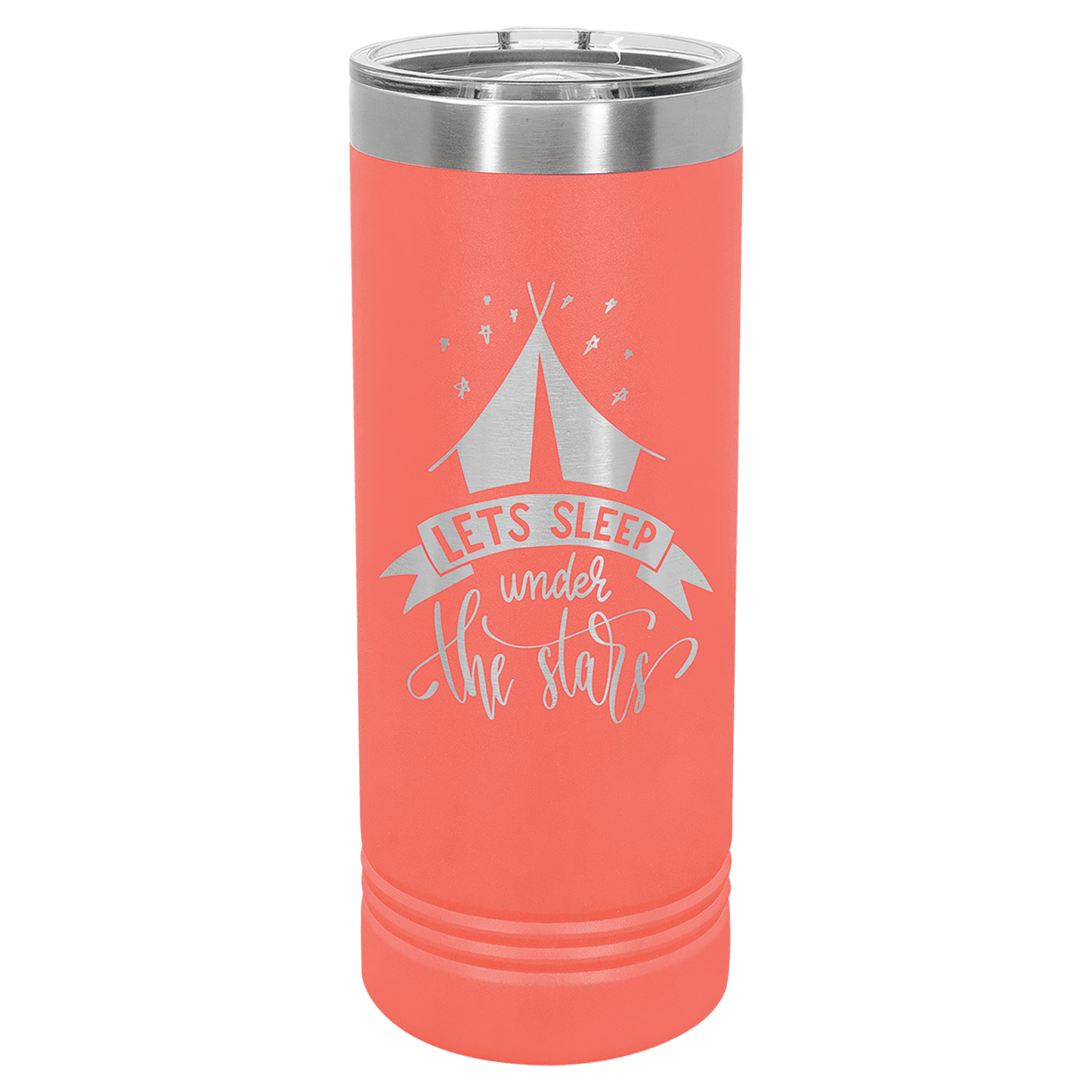 Coral Polar Camel 22 oz. Skinny Tumbler with Slider Lid