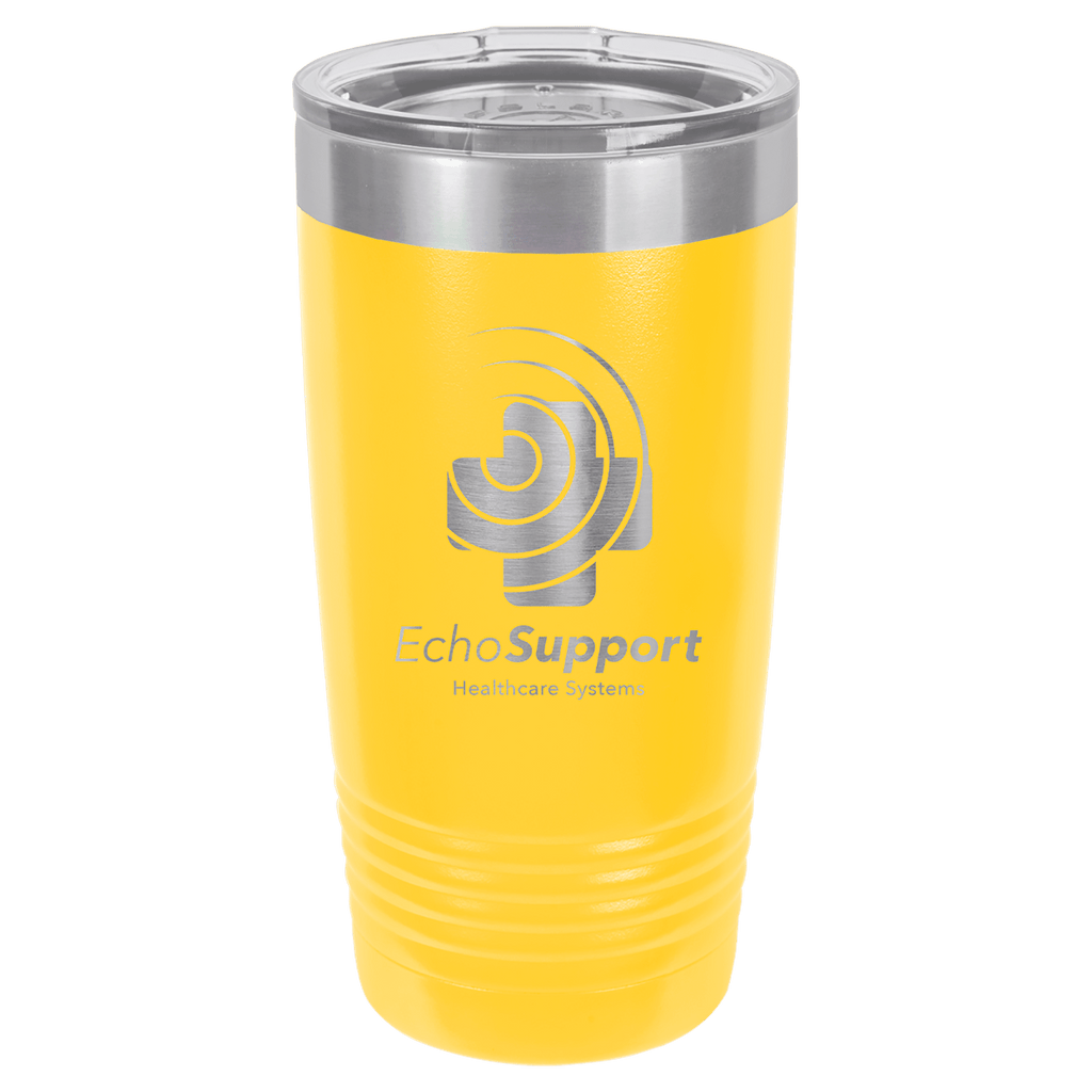Yellow Polar Camel 20 oz. Ringneck Tumbler with Logo Lid