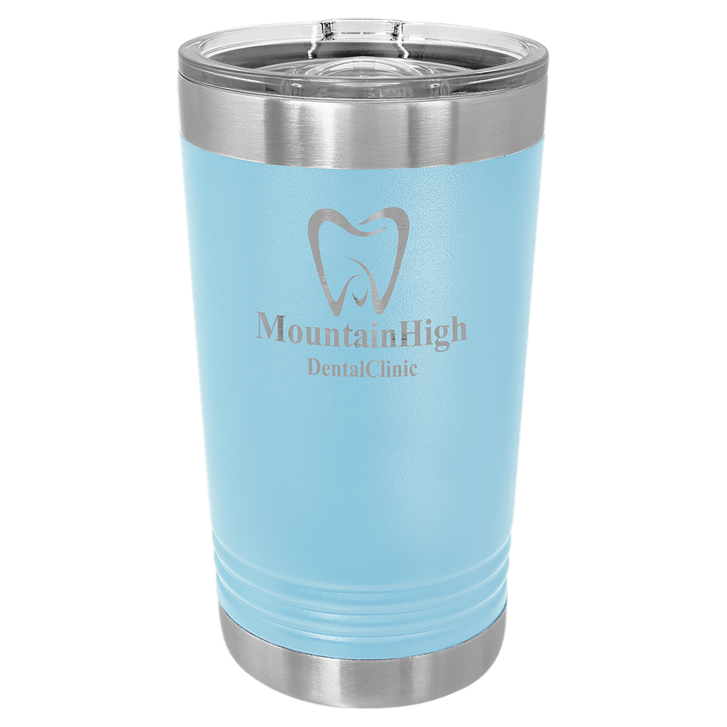 Light Blue Polar Camel 16 oz. Pint with Slider Lid
