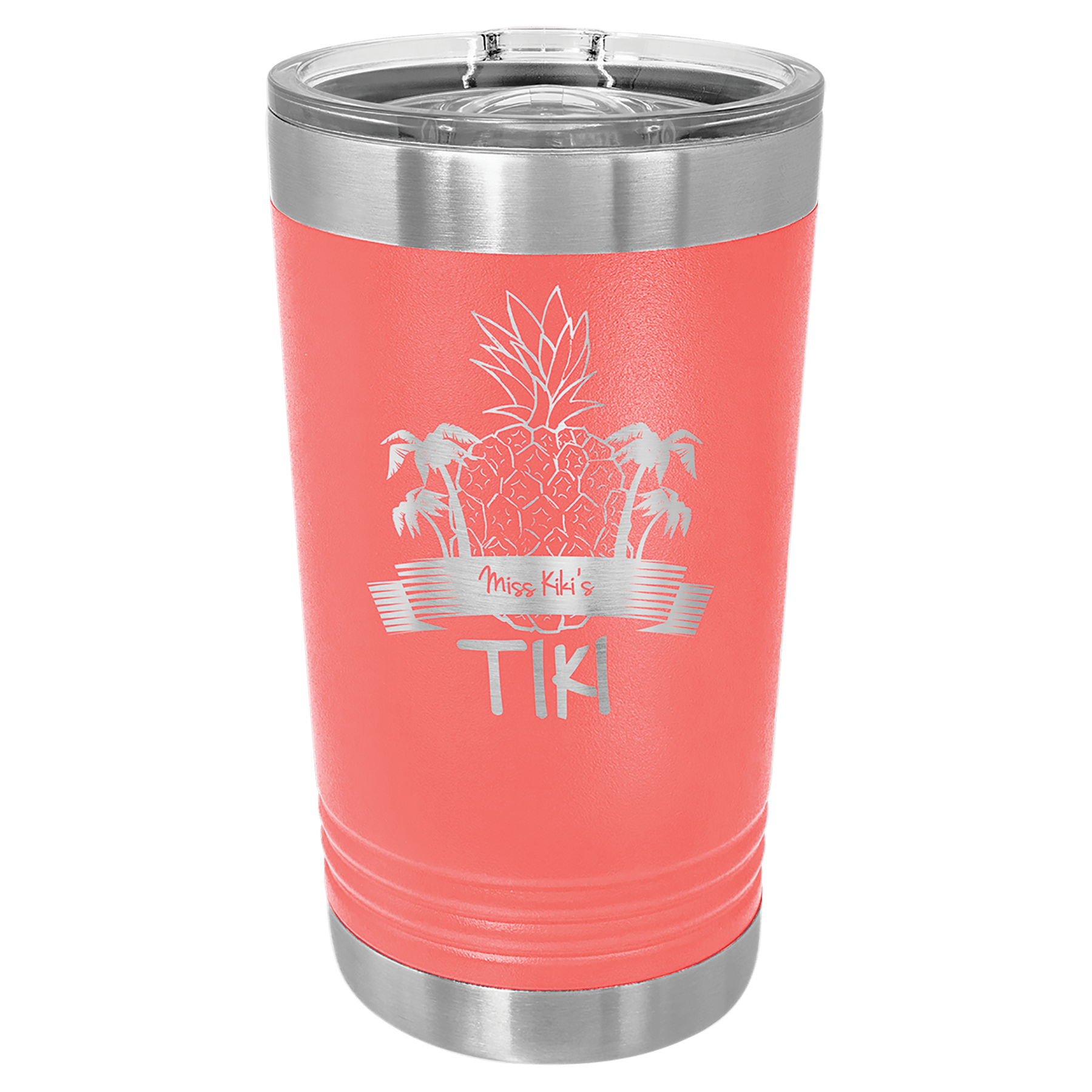 Coral Polar Camel 16 oz. Pint with Slider Lid