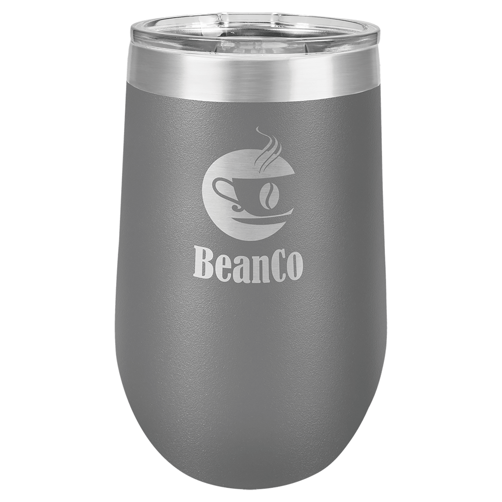 Dark Gray Polar Camel 16 oz. Vacuum Insulated Stemless Tumbler with Lid