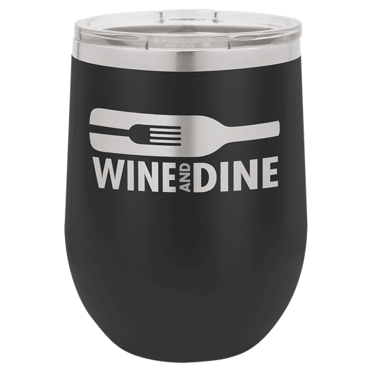Black Polar Camel 12 oz. Vacuum Insulated Stemless Wine Tumbler with Lid