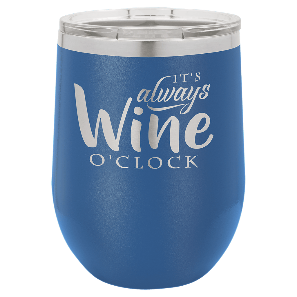 Royal Blue Polar Camel 12 oz. Vacuum Insulated Stemless Wine Tumbler with Lid