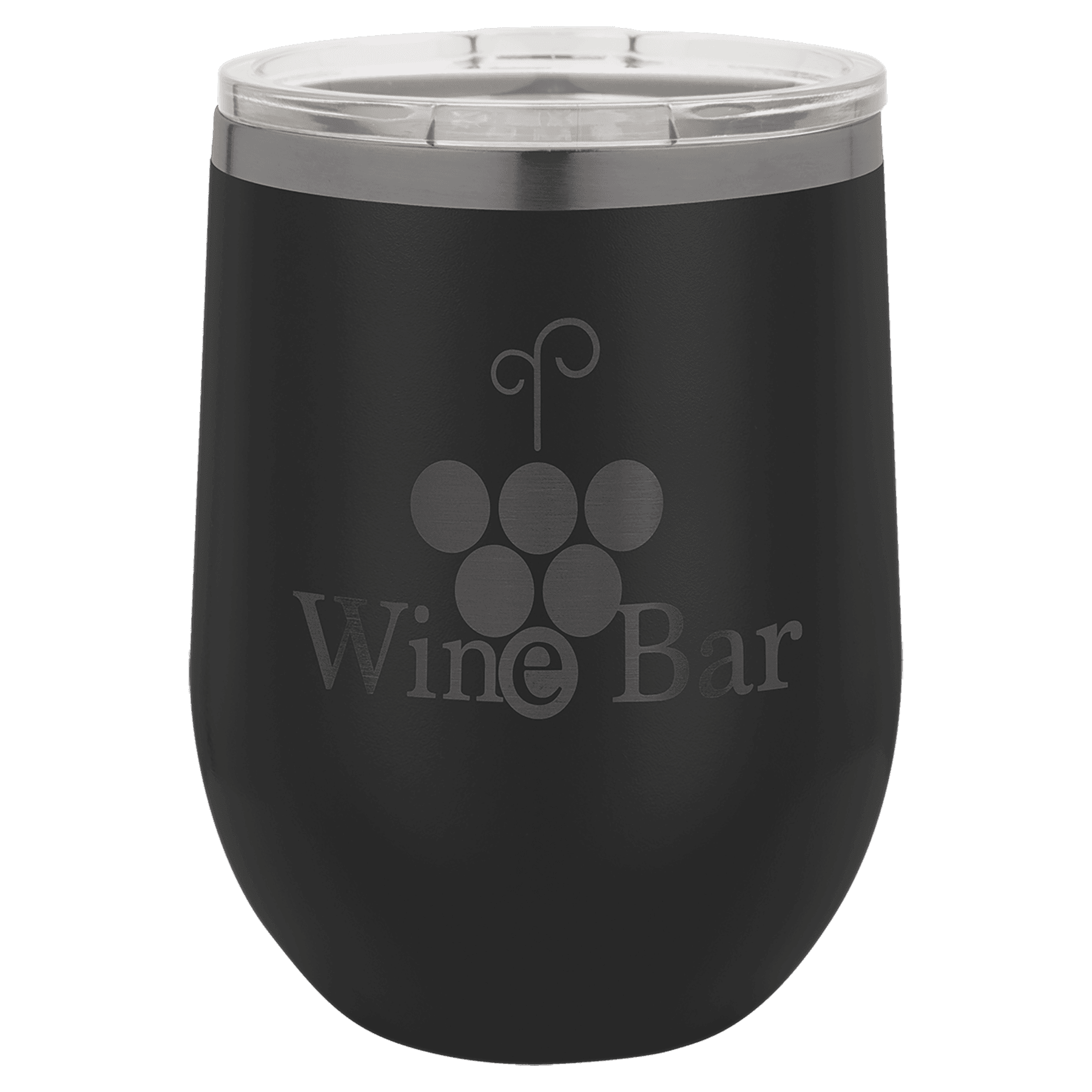 Black/Ghost Black Polar Camel 12 oz. Stemless Wine Tumbler