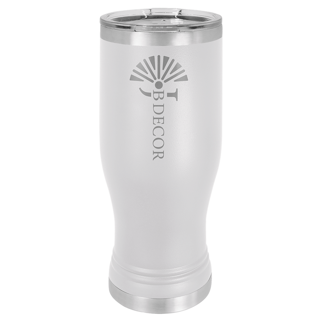 White 20 oz. Pilsner with Clear Polar Camel Lid