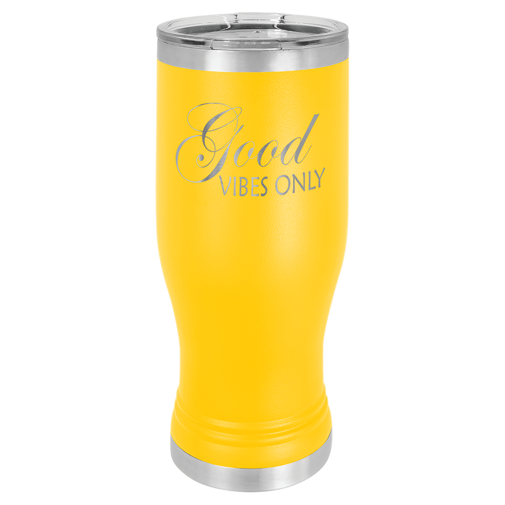 Yellow 20 oz. Pilsner with Clear Polar Camel Lid