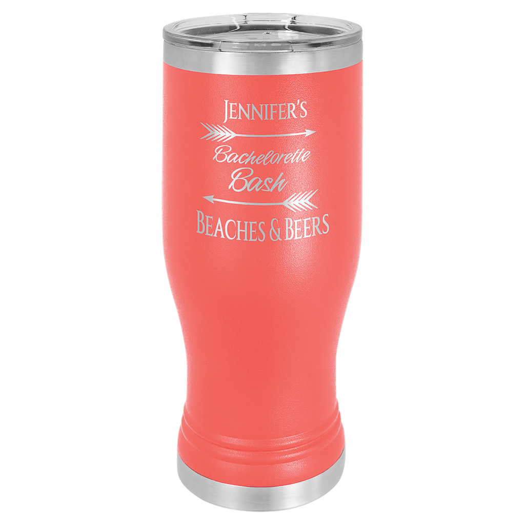 Coral 20 oz. Polar Camel Pilsner with Clear Polar Camel Lid