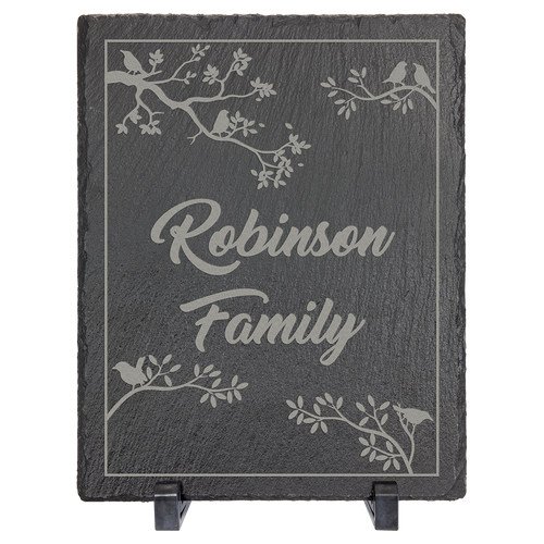 10" x 8" Rectangle Slate Decor with Plastic Feet