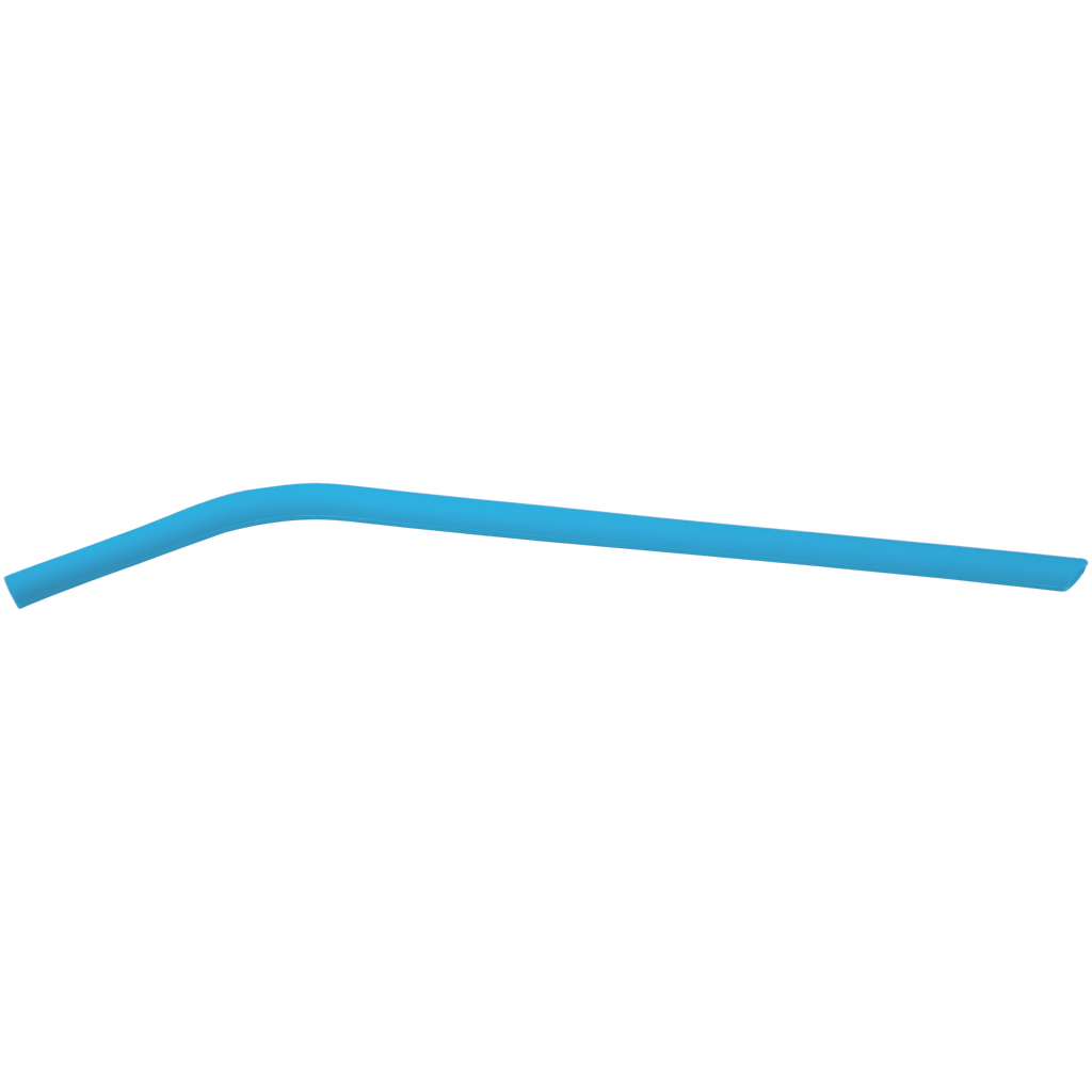 Blue 10" Small Silicone Straw