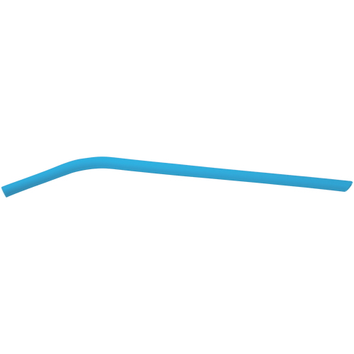 Blue 10" Small Silicone Straw