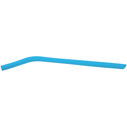 Blue 10" Large Silicone Straw
